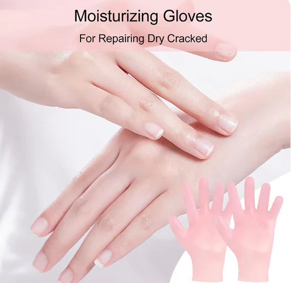 Silicone Moisturiser Sock with Silicone Moisturising Hand Gloves
