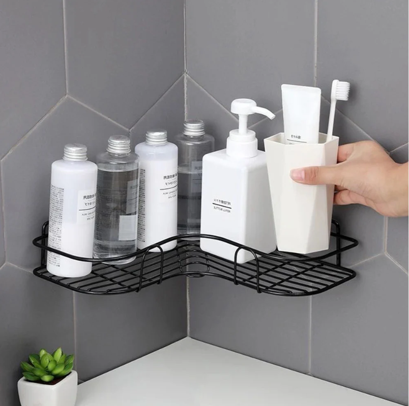 Metal Corner Rack – Multi-Layer Storage Shelf for Home, Kitchen & Bathroom Organization