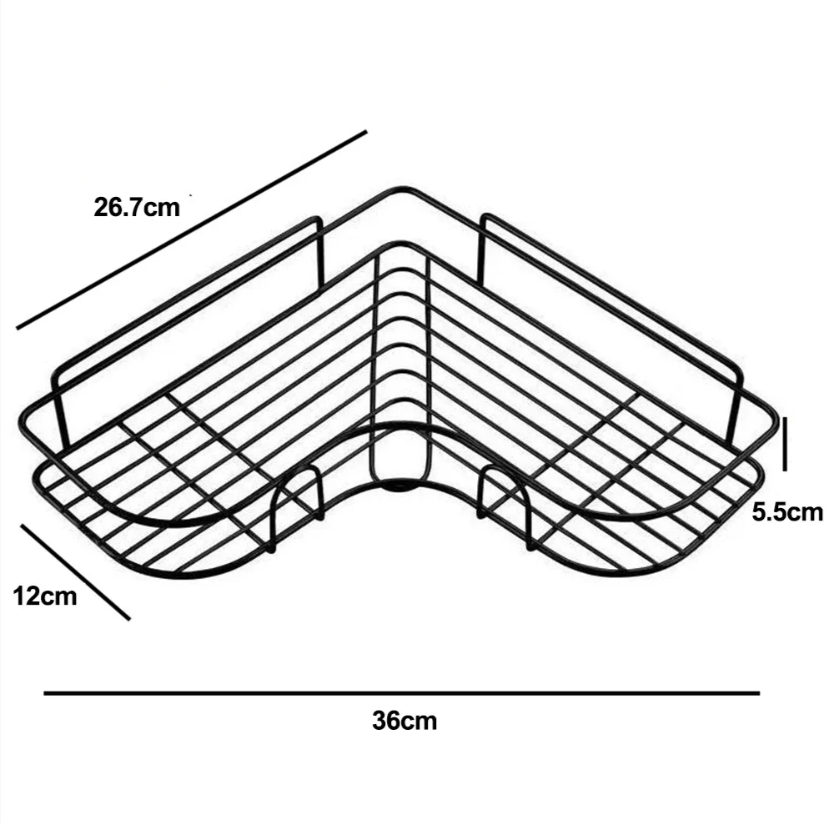 Metal Corner Rack – Multi-Layer Storage Shelf for Home, Kitchen & Bathroom Organization