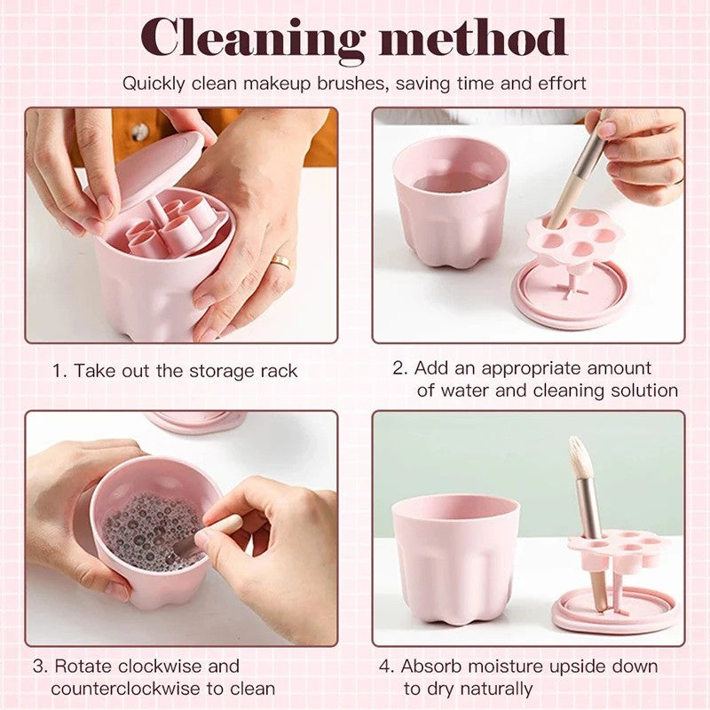 Makeup Brushes Cleaner With Holder
