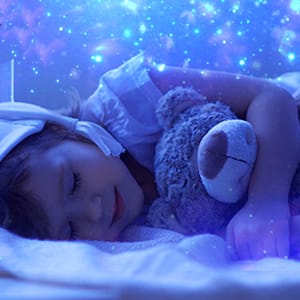 Wireless LED Projection Light Sound Control Auto Strobe Projector Lamp Bedroom Night Light (Black)