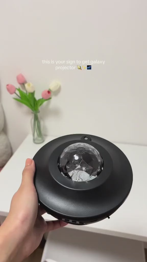 Wireless LED Projection Light Sound Control Auto Strobe Projector Lamp Bedroom Night Light (Black)